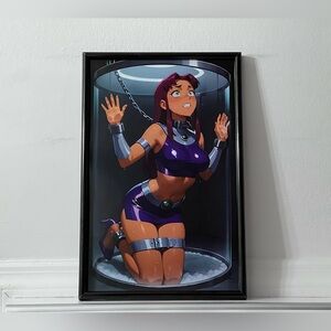 Teen Titans Starfire pinup girl art Poster